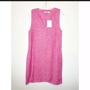 Sigrid Olsen Pink 100% Linen Dress Small NWT